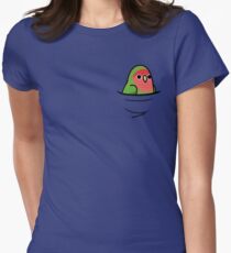 Zu viele Vögel! - Pfirsichbedeckter Lovebird Tailliertes T-Shirt