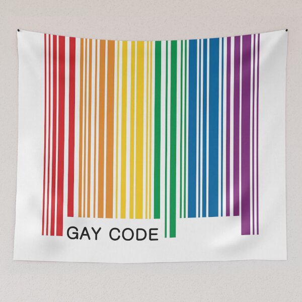 Item preview, Pride Gay Code Barcode Graphic designed and sold by iscaStudioArt.