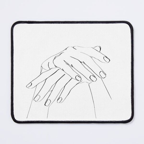 Item preview, Continuous line illustration of hands touching. Abstract concept of tenderness  designed and sold by AriadnaArt.