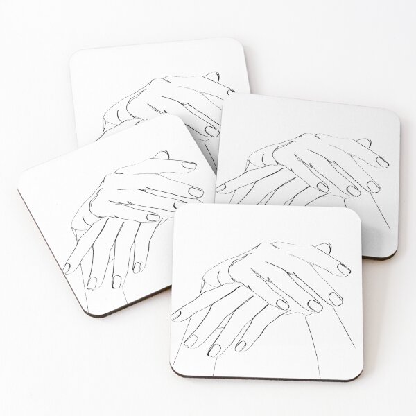 Item preview, Continuous line illustration of hands touching. Abstract concept of tenderness  designed and sold by AriadnaArt.