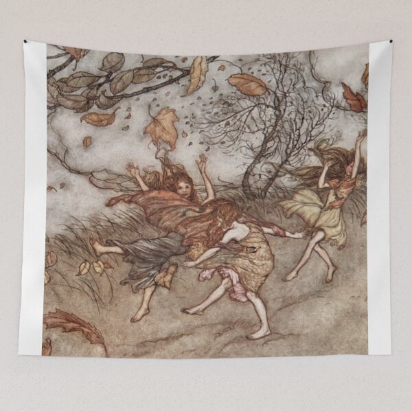 Item preview, PeterPan Vintage Book Illustration by Arthur Rackham designed and sold by Bellathewilde.