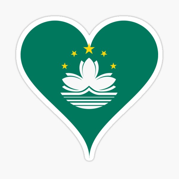 Item preview, Macau Flag Heart designed and sold by limitlezz.