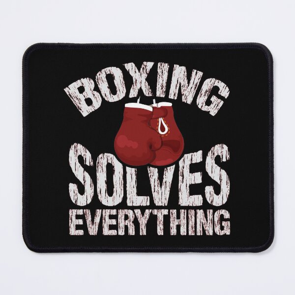 Item preview, Boxing Solves Everything, Distressed Boxer, Boxing Gloves, Hobby, Fitness, Gym Life Fighter Passion designed and sold by Merchking1.