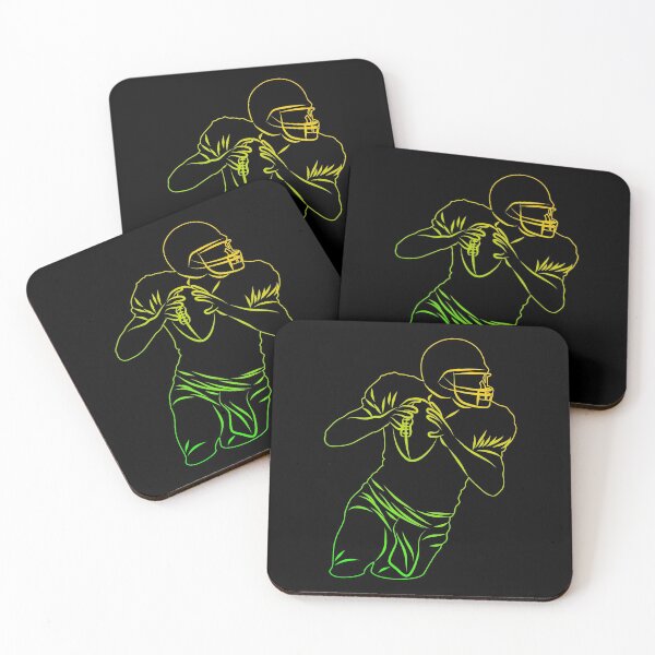Item preview, Yellow Green Football Player Hold Football designed and sold by Vasabi88.