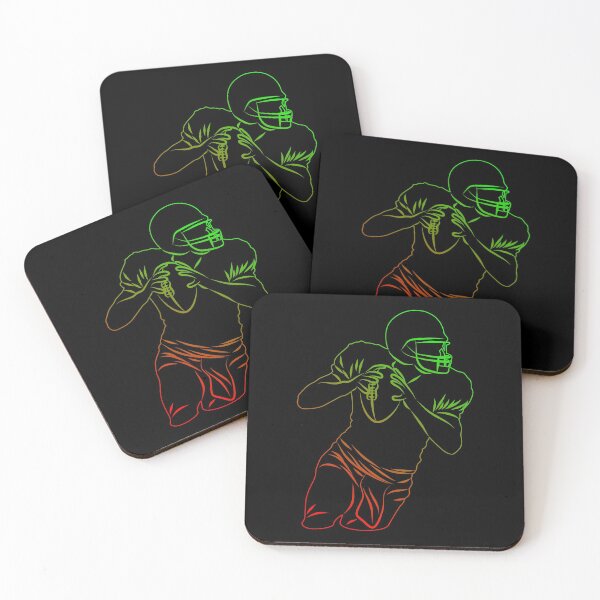 Item preview, Green Red Football Player Hold Football designed and sold by Vasabi88.