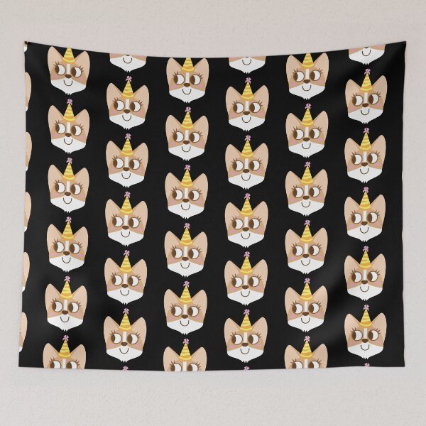 Item preview, Corgi dog face in a party hat designed and sold by jazzydevil.