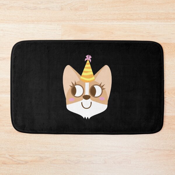 Item preview, Corgi dog face in a party hat designed and sold by jazzydevil.