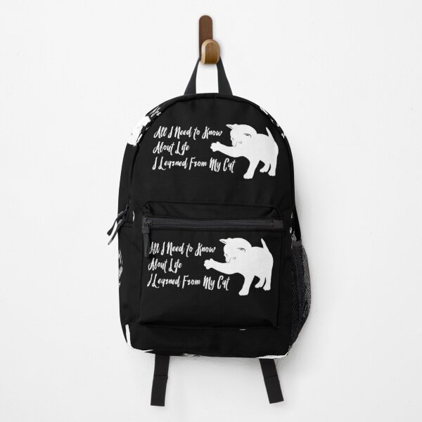 Item preview, All I Need to Know About Life I Learned from My Cat Phrase and One White Cat - Funny designed and sold by Vasabi88.