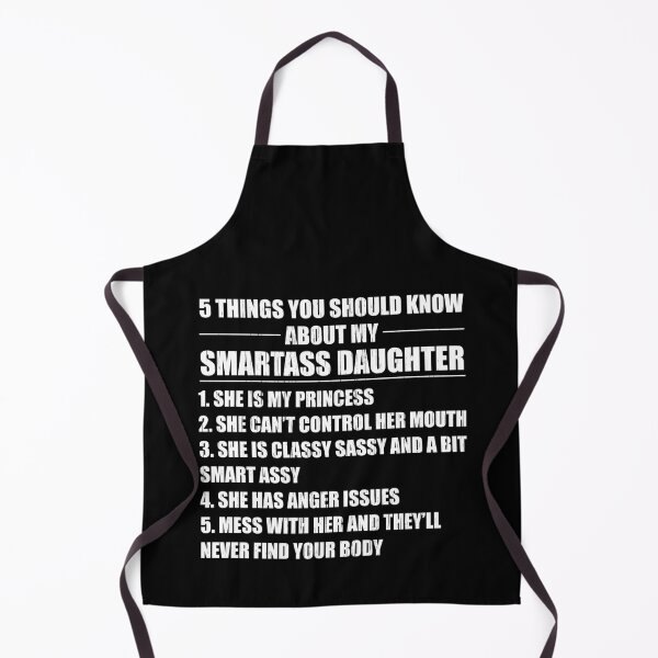Item preview, Five Things About My Smartass Daughter, Proud Parents of a Daughter, Funny Parent Saying designed and sold by Merchking1.