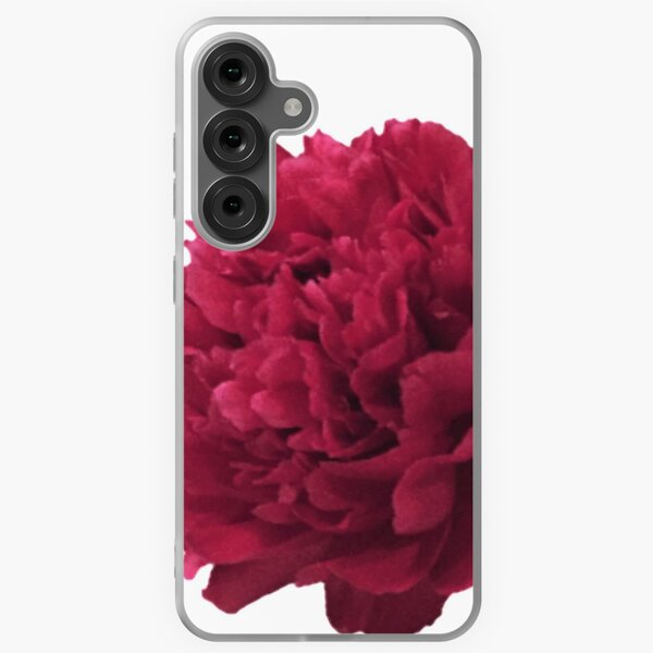 Item preview, Scarlet Peony In Full Bloom Close-up on White Background designed and sold by InalterataArt.