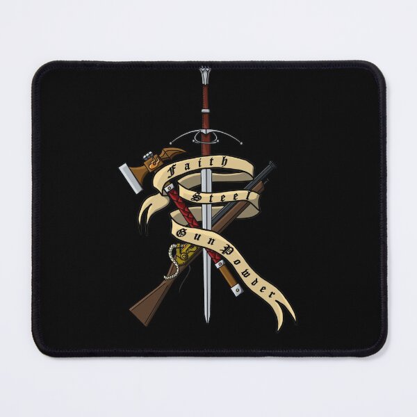 Vista previa del artículo con la obra «Fe, acero y pólvora», diseñado y vendido por JewellArts.