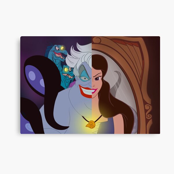 Disneys the Little Mermaid Ursula/vanessa Watercolor PRINT 