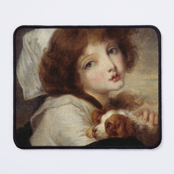 Item preview, Greuze, Jean-Baptiste - Portrait of a little girl with a little dog designed and sold by Photorebelle.