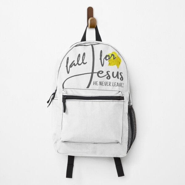 Item preview, Fall For Jesus He Never Leaves - Uplifting Religious Quotes designed and sold by ViewerEqualsPhoton.