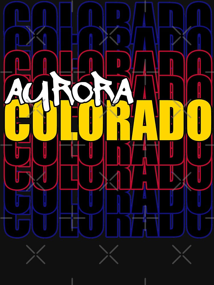 Aurora Colorado State Flag Typography by that5280lady