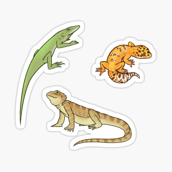 Item preview, Lizard Stickers 1 designed and sold by rawrimamidget.