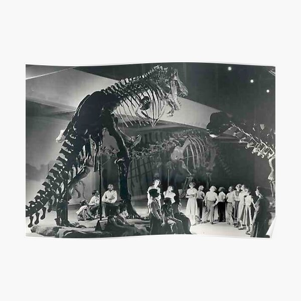 T-REX SKELETON RETRO VINTAGE Poster