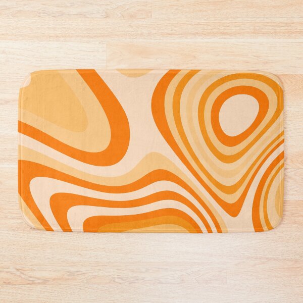 Item preview, Orange and Cream Abstract Liquid Grooves designed and sold by patternsoup.