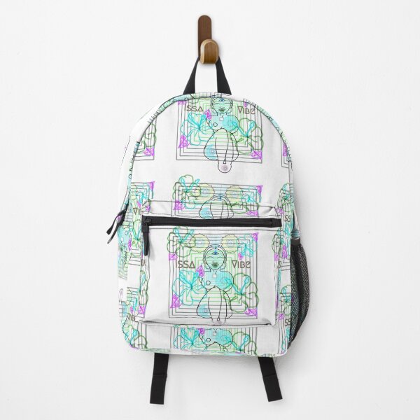 Item preview, Psychedelic Issa Vibe Spacey Earth Girl (white bg, green and pink variation) designed and sold by VantaTheArtist.