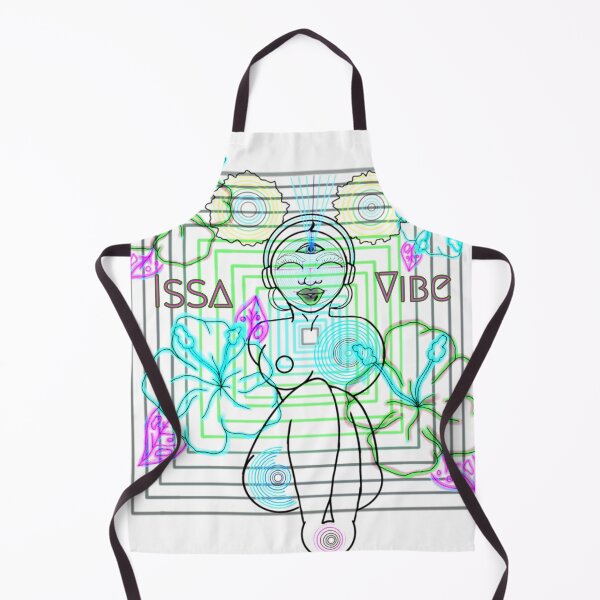 Item preview, Psychedelic Issa Vibe Spacey Earth Girl (white bg, green and pink variation) designed and sold by VantaTheArtist.