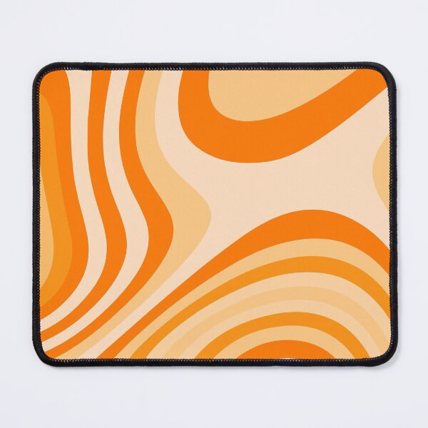 Item preview, Orange and Cream Abstract Liquid Grooves designed and sold by patternsoup.