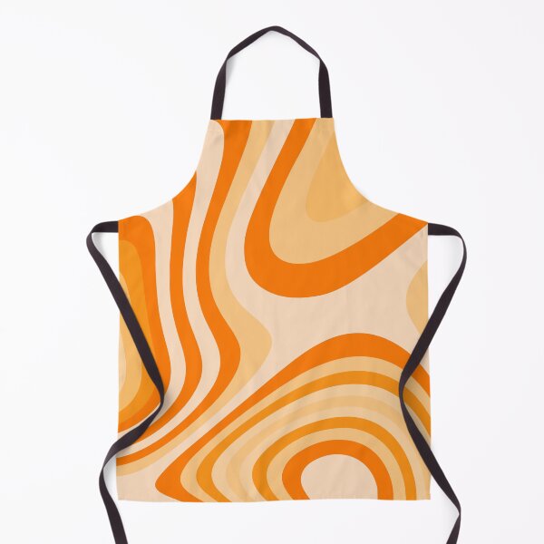 Item preview, Orange and Cream Abstract Liquid Grooves designed and sold by patternsoup.