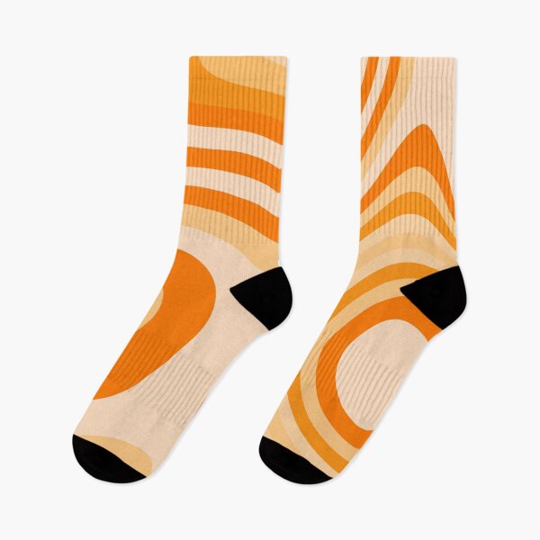 Item preview, Orange and Cream Abstract Liquid Grooves designed and sold by patternsoup.