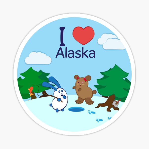 Ernest and Coraline | I love Alaska Sticker