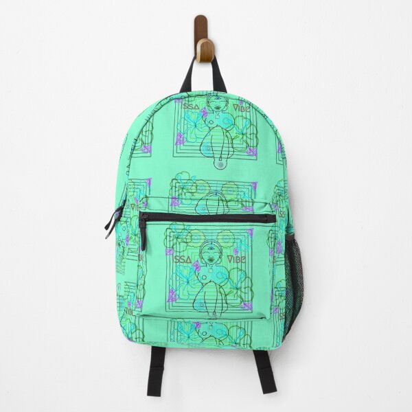 Item preview, Psychedelic Issa Vibe Spacey Earth Girl (sea foam green bg, green and pink variation) designed and sold by VantaTheArtist.