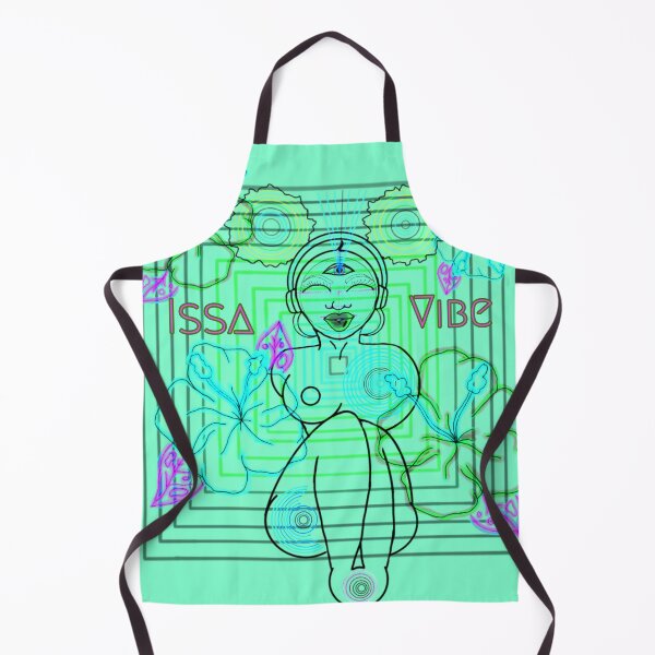 Item preview, Psychedelic Issa Vibe Spacey Earth Girl (sea foam green bg, green and pink variation) designed and sold by VantaTheArtist.