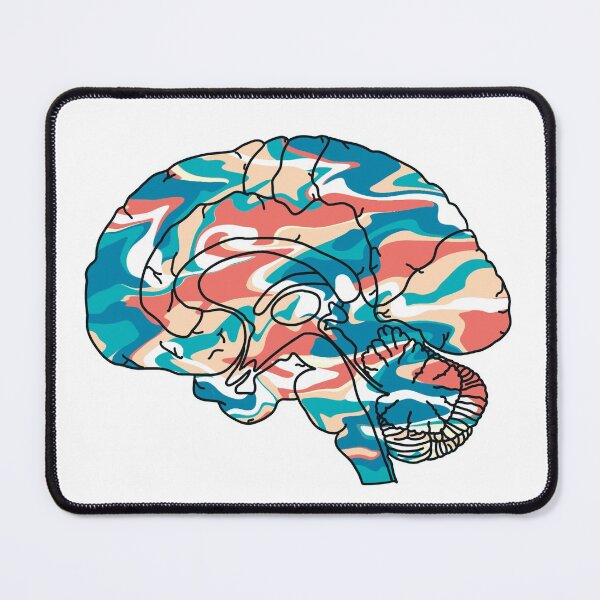 Item preview, Red Green Blue Tie Dye Brain designed and sold by Katherine Winner.