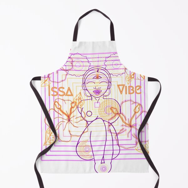 Item preview, Psychedelic Issa Vibe Spacey Earth Girl (white bg, purple and goldish orange variation) designed and sold by VantaTheArtist.
