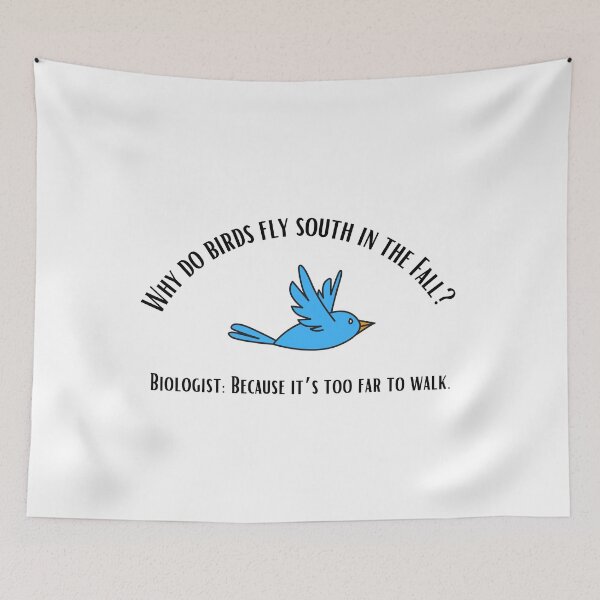 Item preview, Why Do Birds Fly South In The Fall Biologist Joke designed and sold by Sci-Ninja-Blog.