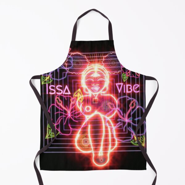 Item preview, Psychedelic Issa Vibe Spacey Earth Girl (GOLDEN STAR CHILD EDITION) (black bg, pink, purple, golden child variation) designed and sold by VantaTheArtist.