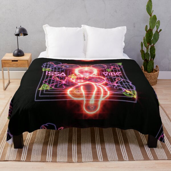 Item preview, Psychedelic Issa Vibe Spacey Earth Girl (GOLDEN STAR CHILD EDITION) (black bg, pink, purple, golden child variation) designed and sold by VantaTheArtist.