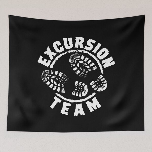 Item preview, Excursion Team Outing Journey Tour Shoeprint Backpackers Traveller  designed and sold by Merchking1.