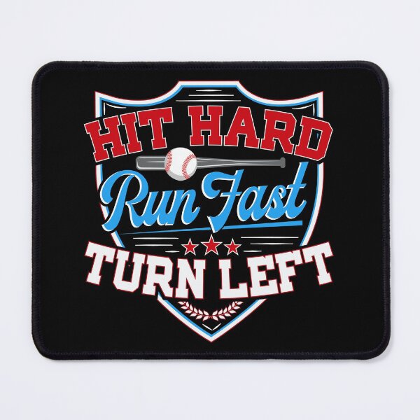 Item preview, Funny Hit Hard Run Fast Turn Left Baseball Position Sports Athlete Pitchers Catchers designed and sold by Merchking1.