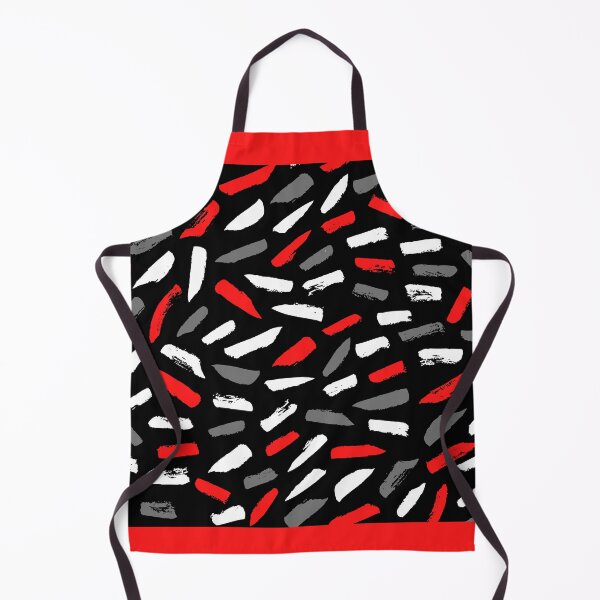 Item preview, Abstract design brush strokes in red black and white designed and sold by romanideco.
