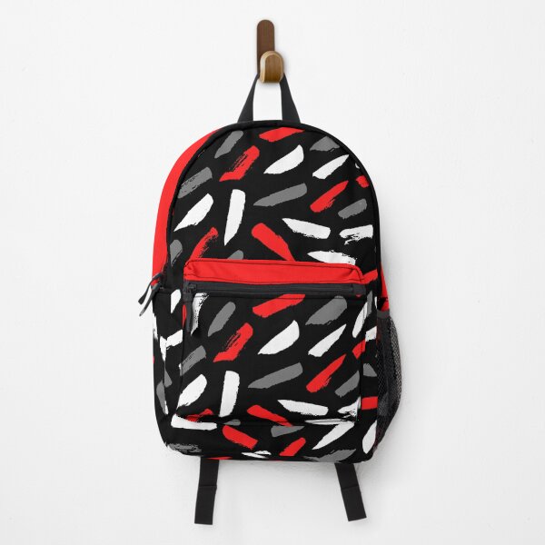 Item preview, Abstract design brush strokes in red black and white designed and sold by romanideco.