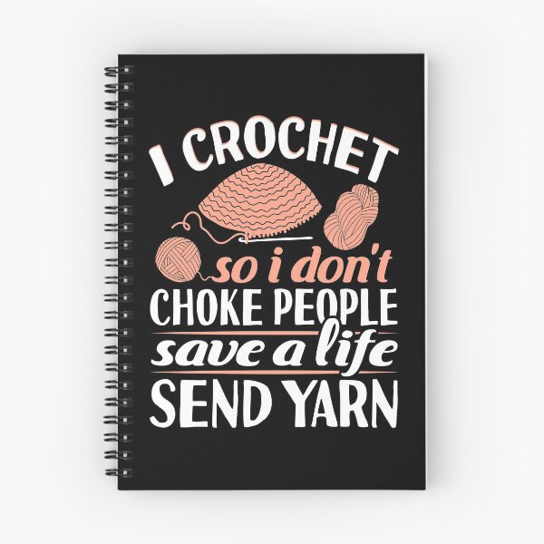 Aperçu de l'œuvre Je fais du crochet pour ne pas étouffer les gens sauver une vie envoyer fil créée et vendue par Merchking1.