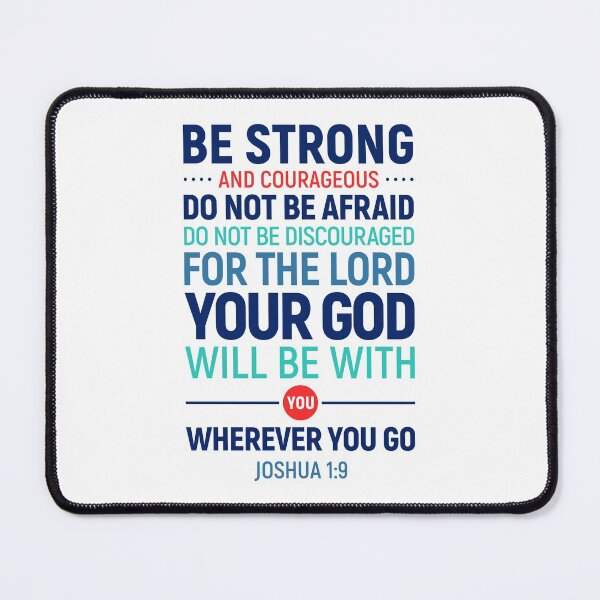 Item preview, Be Strong And Courageous, Joshua 1:9, Bible Verse, Scripture Art, Kids Room Decor, Christian Gift designed and sold by aenaonartwork.
