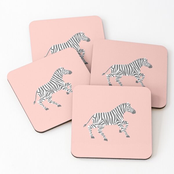 Item preview, Galloping Zebras on Pink designed and sold by latheandquill.