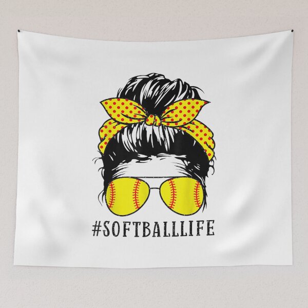 Item preview, Mom Life Softball Baseball Mom Mothers Day Messy Bun Womens designed and sold by vastscreen.