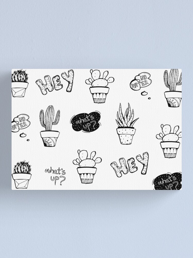 Alternate view of Funky Cactus Pattern Canvas Print