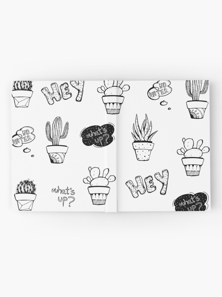 Alternate view of Funky Cactus Pattern Hardcover Journal