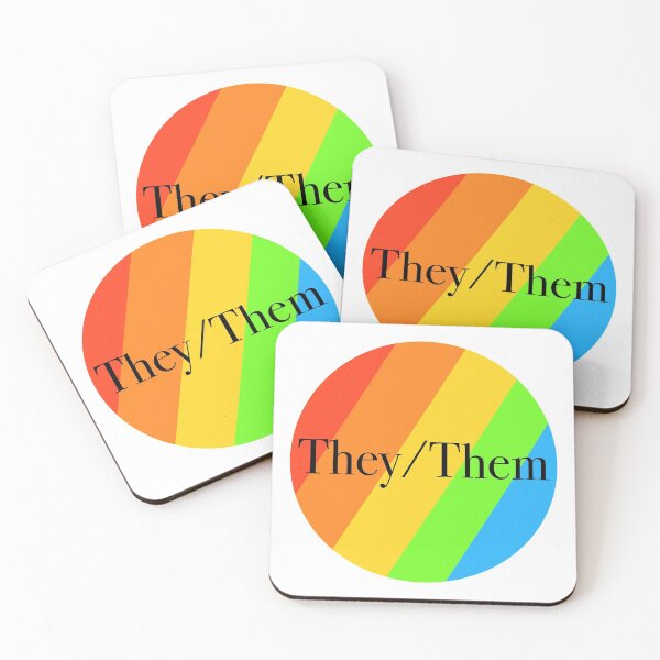 Item preview, They/Them Pronoun Badge designed and sold by LittleWormTrading.