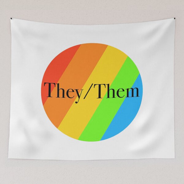 Item preview, They/Them Pronoun Badge designed and sold by LittleWormTrading.