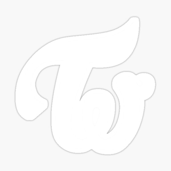 Twice Logo Black Sticker By Sirenscalling Redbubble