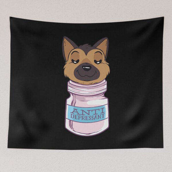 Item preview, Adorable German Shepherd Antidepressant Happy Stress Reliever designed and sold by Merchking1.
