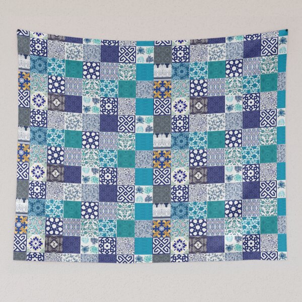 Item preview, Azulejos - Graphic Collage in Blues  designed and sold by rosemaryalbo.